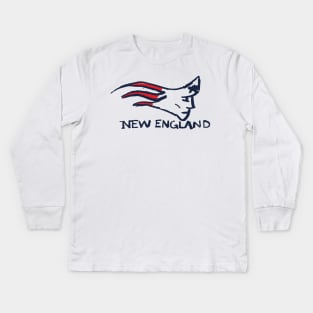 New England Patrioooots Kids Long Sleeve T-Shirt